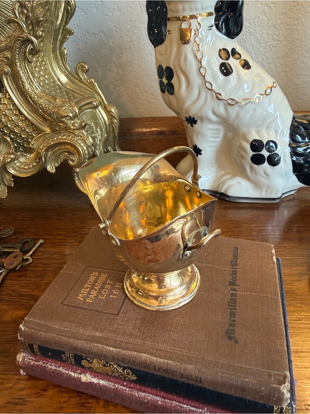 Vintage Brass Sugar Scuttle from England - Picture 6 of 13